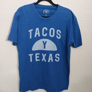 Tumbleweed Texstyles Shirt Tacos Y Texas Blue Graphic XL Cotton